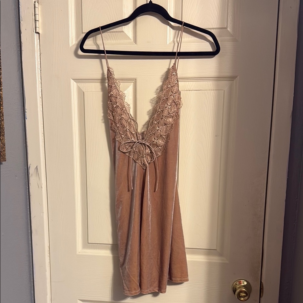 Chic Satin Slip Dress with Lace-Up Back